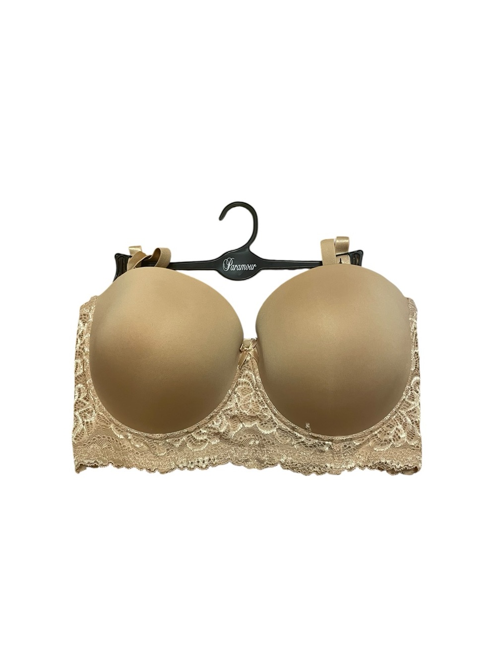 Paramour Multi-Way Lace Strapless Bra – Nude/Beige – Size 42D - NWT